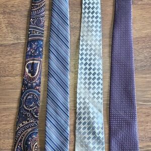 PIERRE CARDIN J FERRARI PENGUIN lot of 4 mens ties SIZE 58x3 MULTICOLOR T4